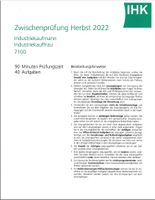 IHK Zwischenprüfungen + Lösungen Industriekaufmann Nordrhein-Westfalen - Mönchengladbach Vorschau