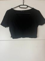 SheIn Shirt S 36 schwarz gerippt cropped sommer Bayern - Wolnzach Vorschau