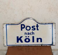 Altes Emailleschild Post , Bahnpost , Wendeschild Sachsen-Anhalt - Kroppenstedt Vorschau