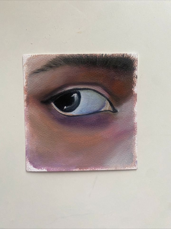 Öl Bild Auge Ölgemälde 12x12cm in Berlin