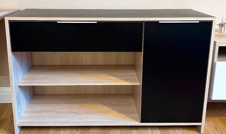 Küchen Sideboard Sonoma Eiche/ schwarz in Chemnitz