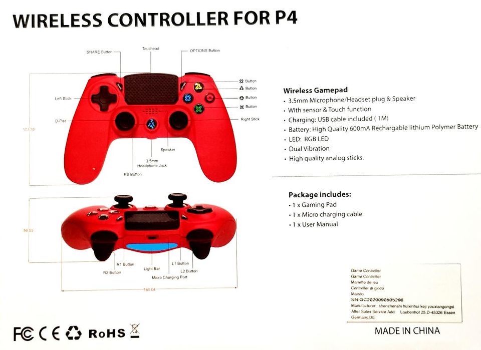 Controller für PS4 – Magma Red- rot NEU OVP. in München