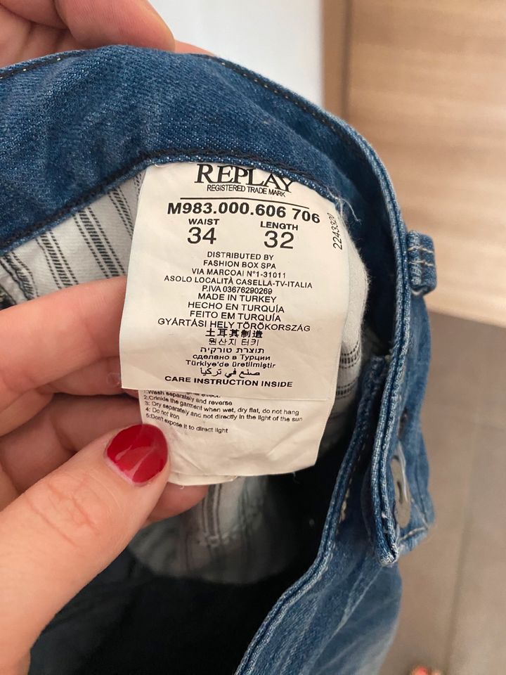 Replay Herren Jeans Gr. 34/32 Waitom in Kelheim