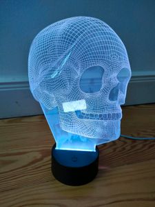 3D Lampe Totenkopf, der leuchtende Schädel