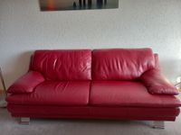Leder-Sofa rot, 3- und 2-Sitzer Bayern - Maxhütte-Haidhof Vorschau