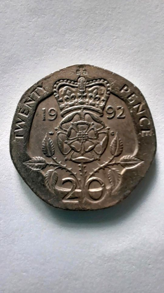 2 x 20 Pence Münze 1992, und 2009 Elisabeth II ,Großbritannien in Mittweida