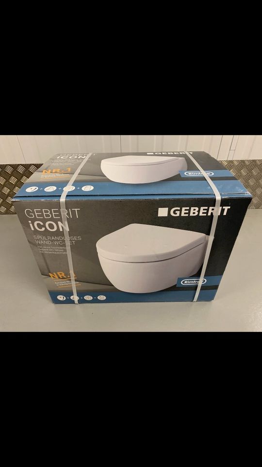 GEBERIT ICON WC SPÜLRANDLOS INCL. DECKEL NEU in Herne