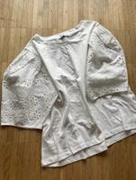 Zara Bluse Tshirt L 40 weiß Broderie Anglaise neu Stickerei München - Sendling-Westpark Vorschau