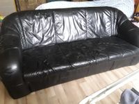 Schwarze 3'er Ledercouch/Sofa zu verschenken Reserviert Wuppertal - Elberfeld Vorschau