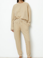 Marc O'Polo French Terry Loungeanzug, beige Berlin - Zehlendorf Vorschau
