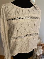 Zara Bluse M weiß neu Stickerei Lochstickerei Berlin - Steglitz Vorschau