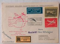 1958 Österreich Wien - Warschau AUA Flugpost Reco-Brief Nordrhein-Westfalen - Velbert Vorschau