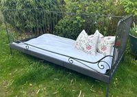 ❤️❤️Bett aus Metall, schwarz, Tagesbett, Garten, shabby chic Bayern - Haimhausen Vorschau