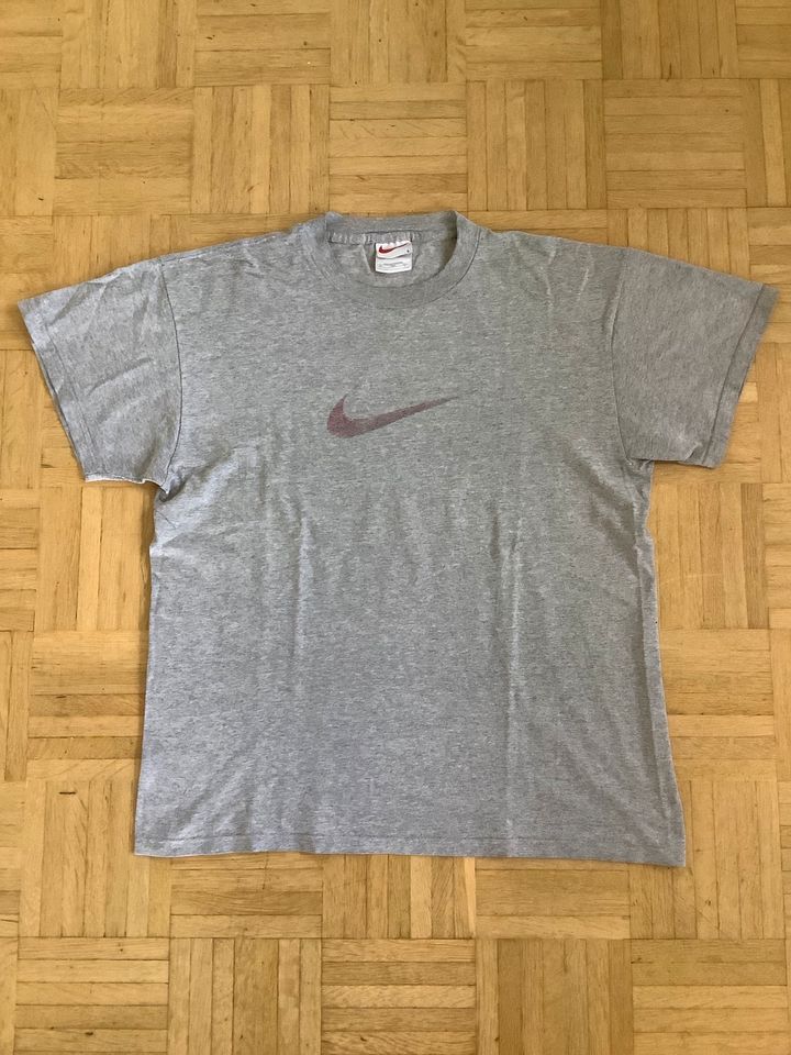 »NIKE« T Shirt-orig. 90er Jahre true Vintage -Gr: L- Grau-Herren in Hunderdorf