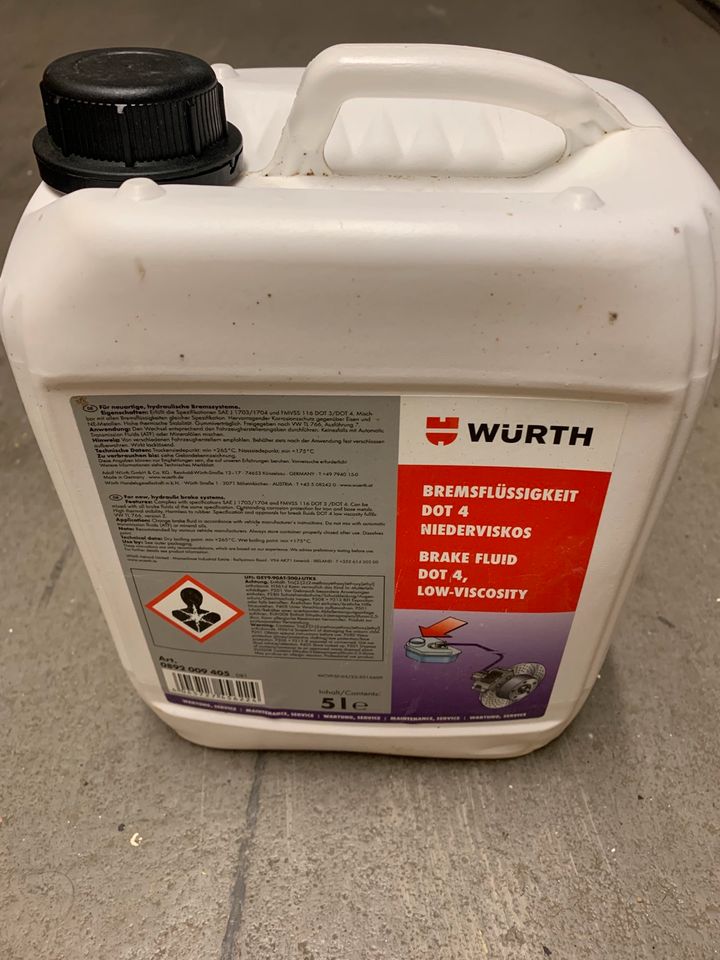 Würth Bremsflüssigkeit DOT 4 ,5Liter in Hessen - Langen (Hessen