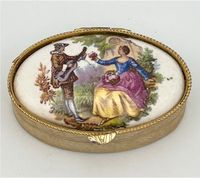 Vintage Pillendose Schmuckbox Antik Fragonard Rokoko Schatulle Schwerin - Altstadt Vorschau