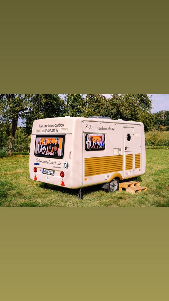 Fotobox , mobile Fotobox im Wohnwagen, PhotoBooth zum mieten in Westerkappeln