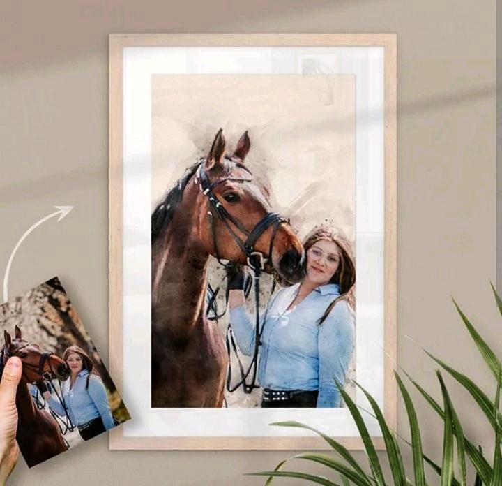 Dein Pferd als Aquarell Portrait • Geschenk für Pferdeliebhaber in Heinsberg