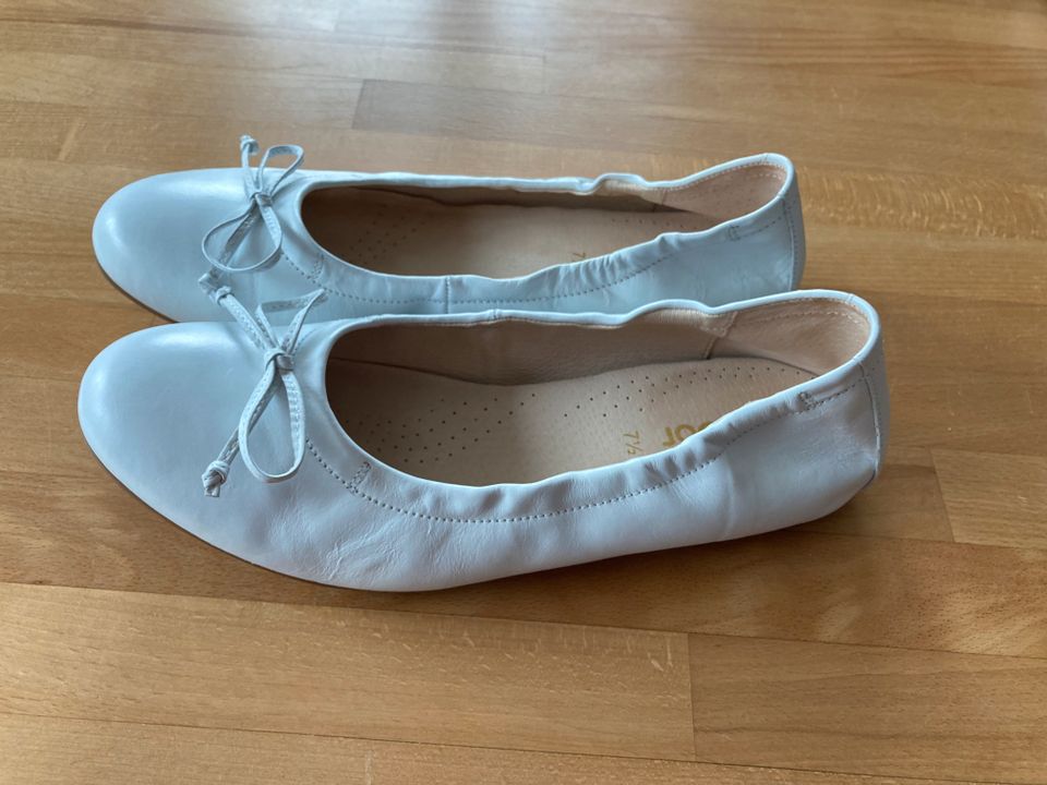 Hochzeitsschuhe, Schuhe, Ballerinas Gabor Gr. 7,5 weiß neu in Wöllstadt