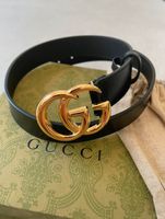 Gucci breiter GG Marmont Gürtel, schwarz-gold, 80 cm - neu Friedrichshain-Kreuzberg - Friedrichshain Vorschau