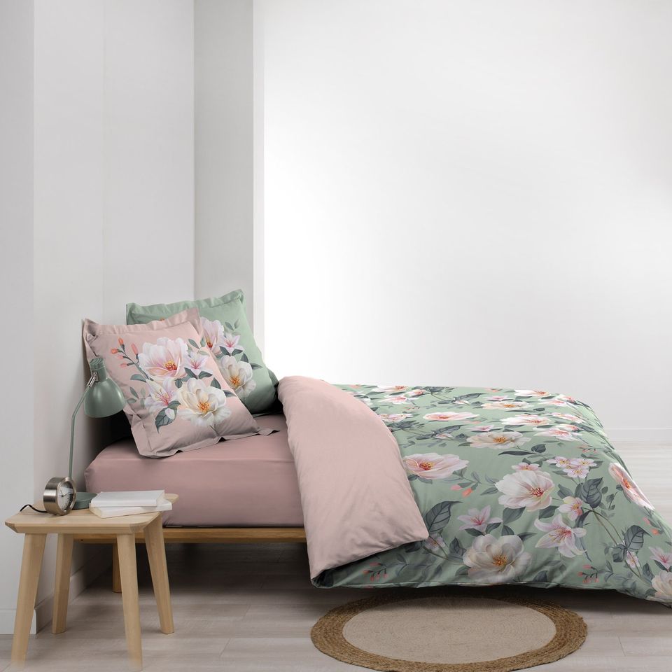 3tlg Bettwäsche 240x220 Bettdecke Bettbezug Kissenbezug Blumen in Neumünster