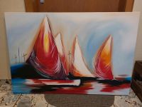 Original Acryl Gemälde auf Leinwand signiert - Boote, Schiffe Hessen - Dautphetal Vorschau