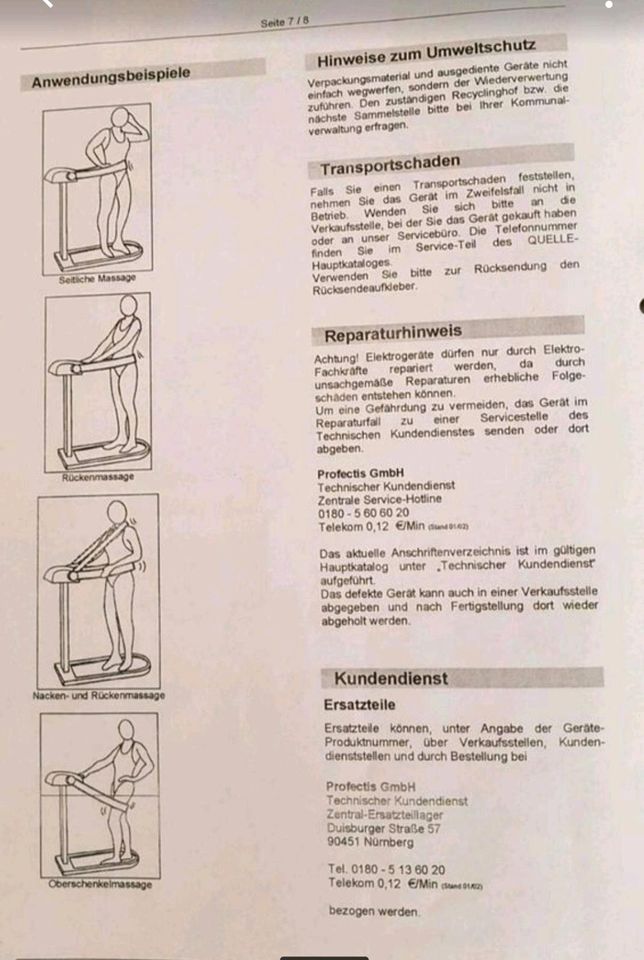 Bandmassagegäret Mars in Waiblingen