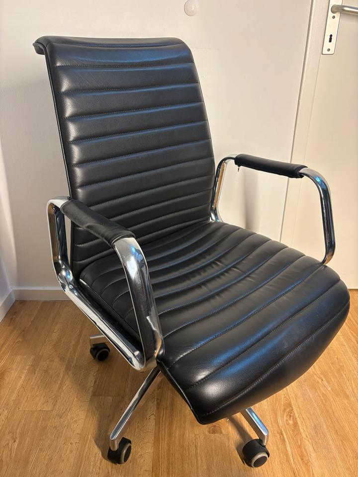 hjh Office Profi Chefsessel Aspera 10 schwarz/chrome, Echtleder in Teltow
