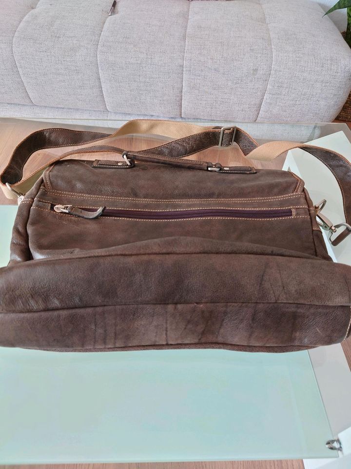 Pierre Cardin Ledertasche, Messenger Bag, braun in Wolfsburg