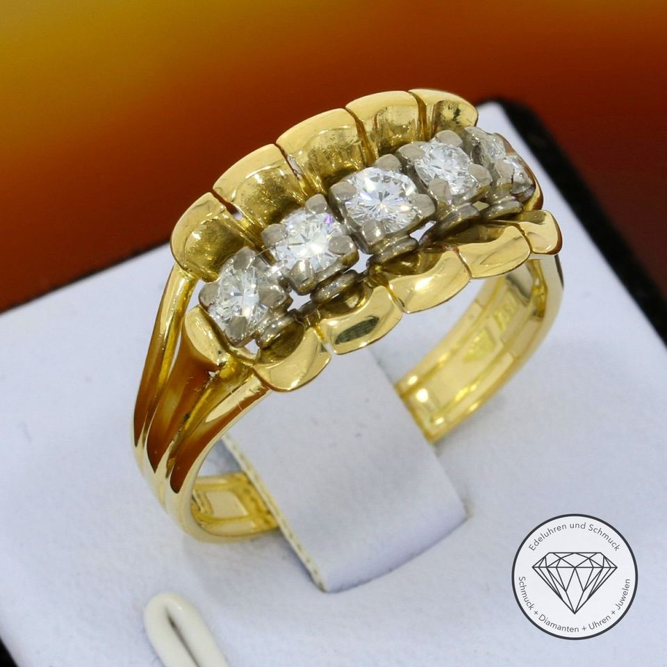 Wert 3.400,- C. Bauer Brillant Ring 750 /18 Kt Gold xxyy 175114 in Dortmund