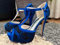 High Heels blau/schwarz Nordrhein-Westfalen - Detmold Vorschau