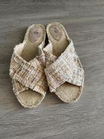 Espadrilles Pantoletten rosa beige / Gr. 42 Berlin - Steglitz Vorschau