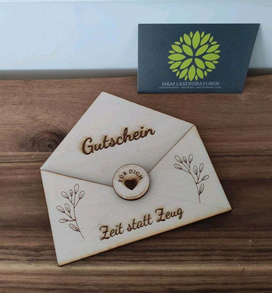Gutschein,Brief, personalisiert, Geschenk, Gutscheinhalter in Papenburg