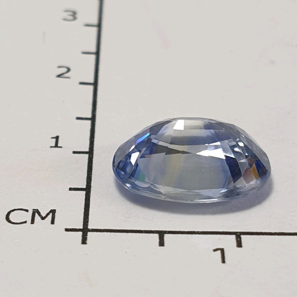 Echter oval fac. Saphir ( 3,98 Carat ) 11 x 8,7 mm / Ceylon in Recklinghausen