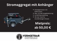 Stromaggregat/ Stromgenerator auf Anhänger zum Mieten Baden-Württemberg - Ortenberg Vorschau