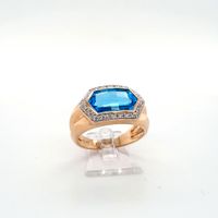 Ring Gelb Weiß Gold 585 Diamanten Farbstein Hellblau Damen 133520 Schleswig-Holstein - Lübeck Vorschau