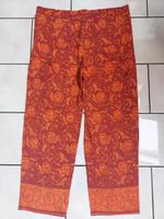 HOSE LANG Gr. 44 Gr. 46 WEINROT ROT ORANGE BLUMEN MUSTER Baden-Württemberg - Mannheim Vorschau