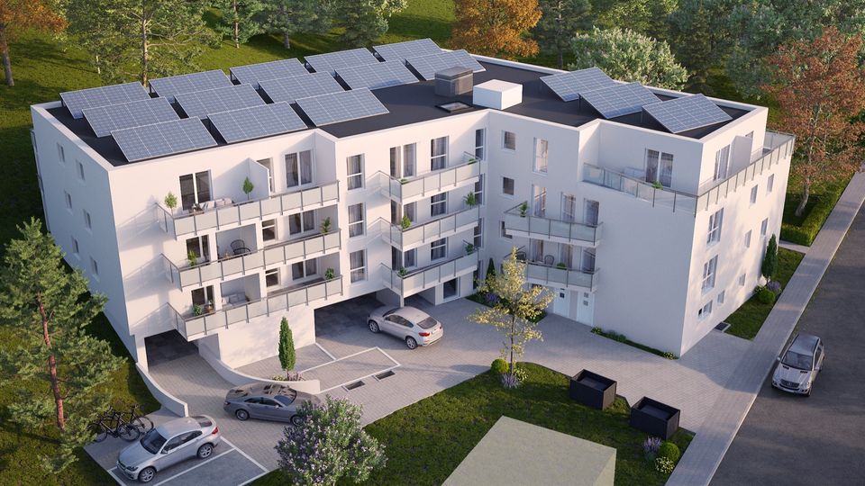 NEUBAU Mering KfW 40 Effizienhaus mit QNG Siegel 2 ZKB mit Gartenanteil BAUBEGINN Rohbau in Kürze fertig in Mering