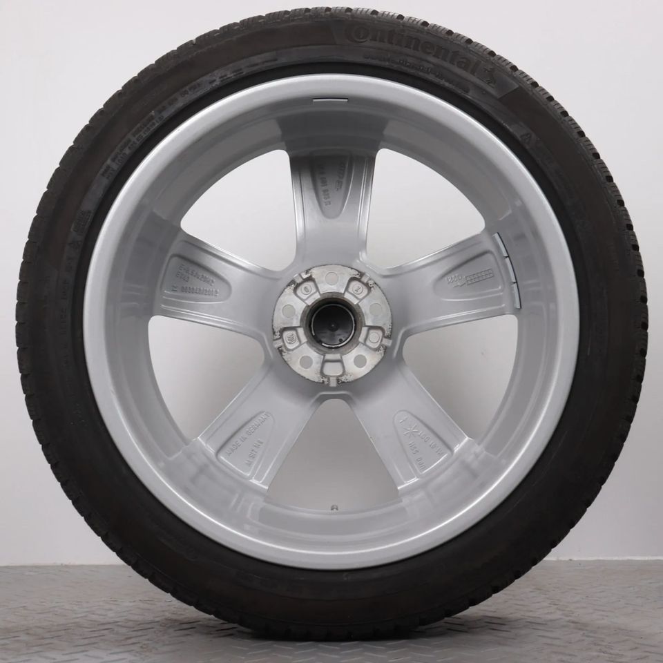 Winterräder 20 Zoll Audi A6 S6 4K C8 Original Felgen 4K0601025K Winterreifen 255/40R20 101W XL (Extra Load), AO (Audi-Original) Continental Winter Contact TS 850 P 5-Arm Design Silber 8.5x20ET43 5x112 in Gefell