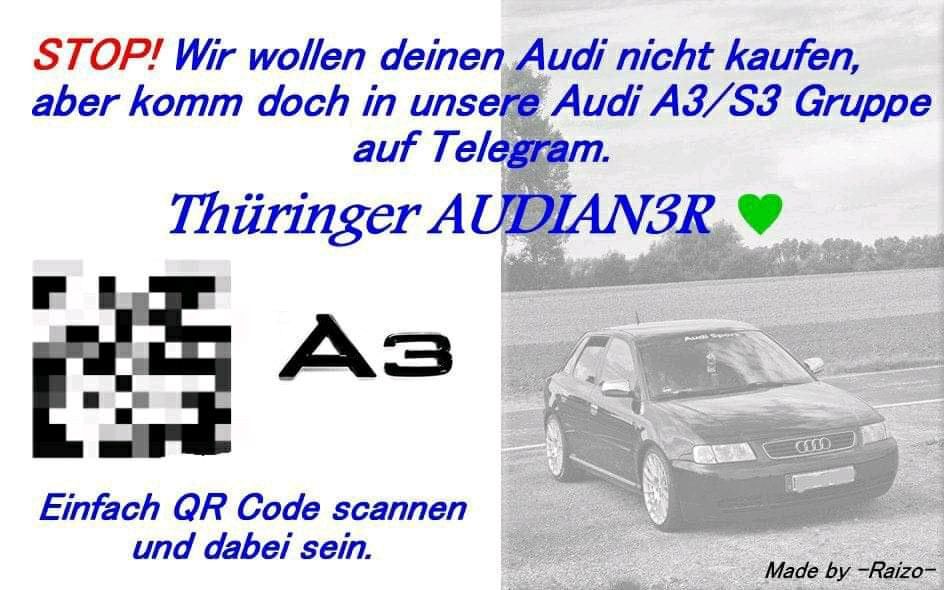 Audi A3 /S3 Gruppe auf Telegram in Saalfeld (Saale)