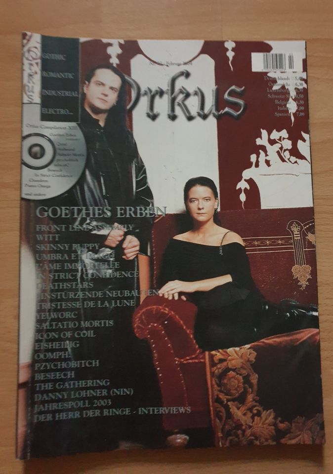 ORKUS Mag (62) GOETHES ERBEN, SKINNY PUPPY, WITT; OOMPH! in Bielefeld