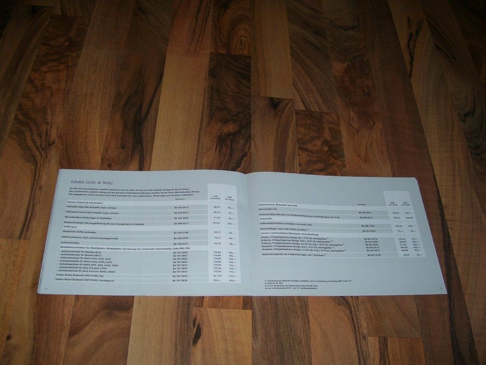 Mercedes CL Coupe C216 Prospekt Preisliste von 6/2006 + 28 Seiten in Göttingen