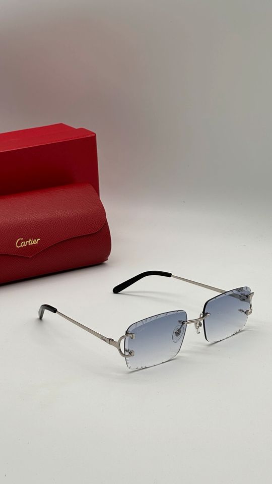 Cartier Sonnenbrille blau diamantschliff in Karlsruhe