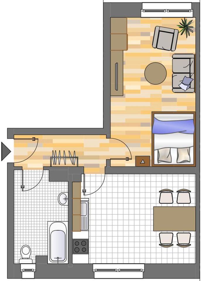 1-Zimmer-Wohnung in Dortmund Körne in Dortmund