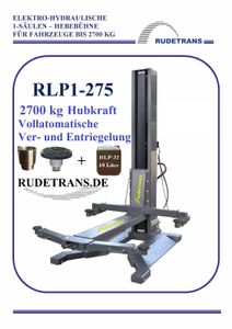 Mobile 1 Säulen KFZ Hebebühne batteriebetrieben Krömer ® SP50 in