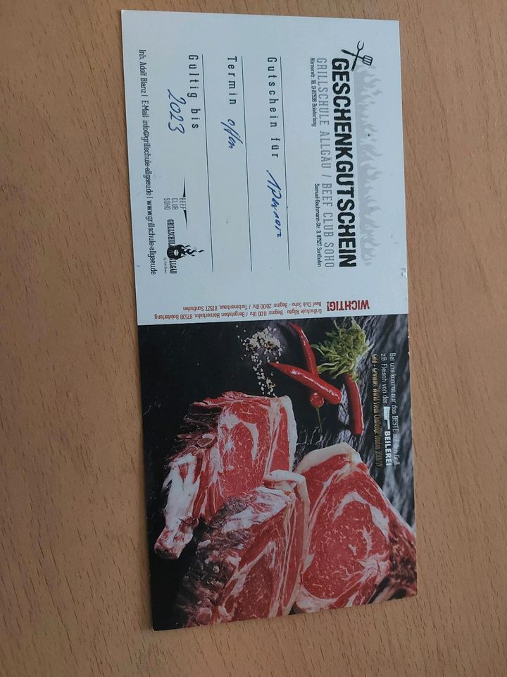 Grill Gutschein Weber Skipass Skiurlaub Ticket Allgäu Smoker in Lindenberg im Allgäu