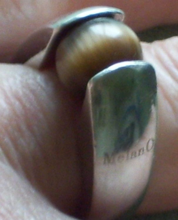 Melano Ring 925 Silber Wechselring Kugel Cateye Katzenauge Gr.58 in Berlin