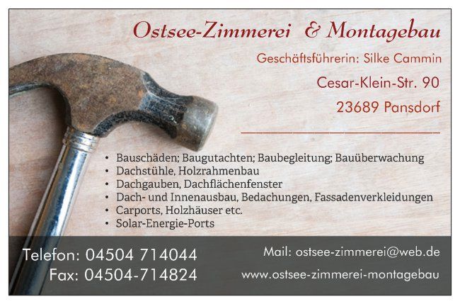 Zimmerer, Helfer oder Quereinsteiger m/w/d in Pansdorf