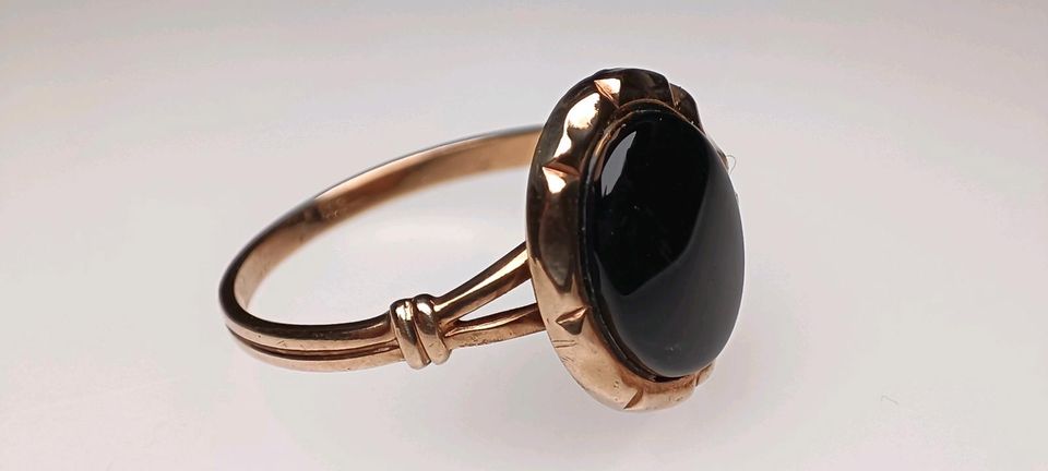 Antiker Onyx Ring 333 Gold 8 k 55 in Reinstorf