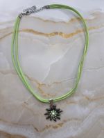 Edelweißkette grün Kette Halskette Tracht Edelweiß Steinchen Bayern - Grafenau Vorschau
